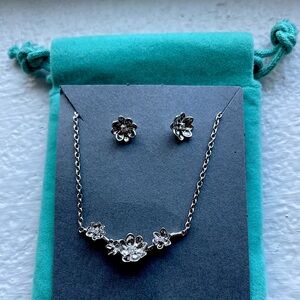 Magnolia Diamond Pendant and Earrings